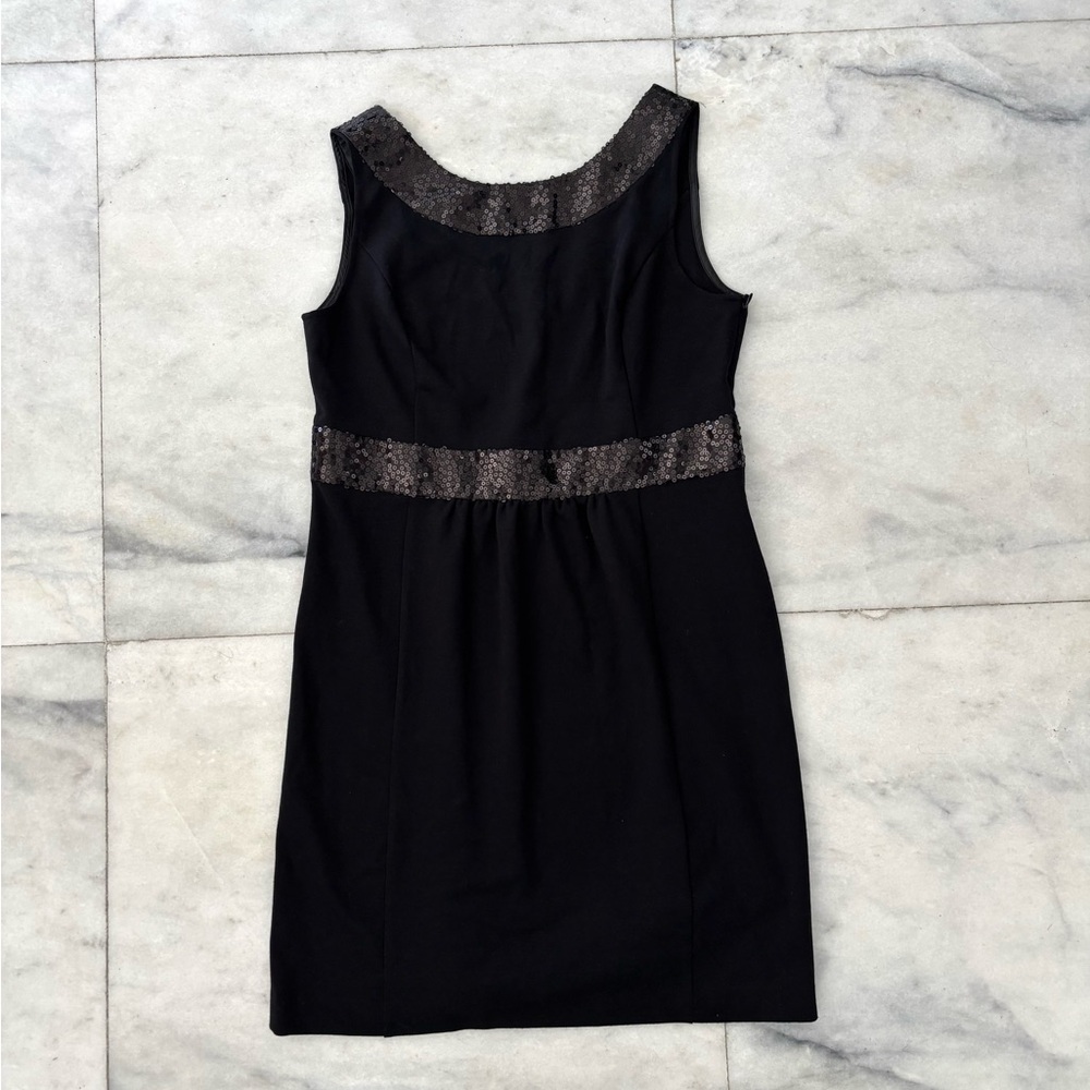 Y2K Limited Edition Dress Black Sequin Knit Sleeveless Womens 14 Elegant Party